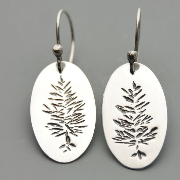 CarrollMarie Jewelry - Sterling Silver Evergreen Oval Dangles